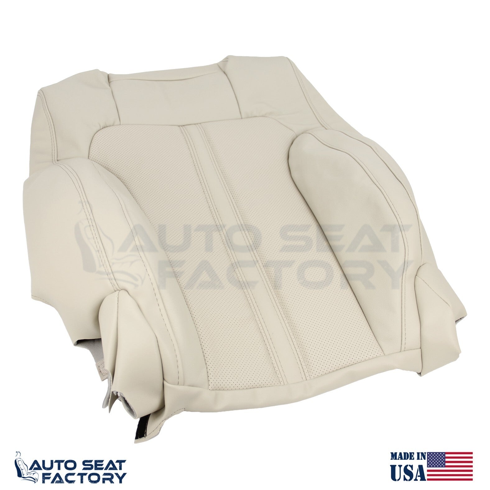 Fits 2009 - 2012 Lincoln MKS Driver Cashmere Vinyl Seat Cover, Perforated 2PCS