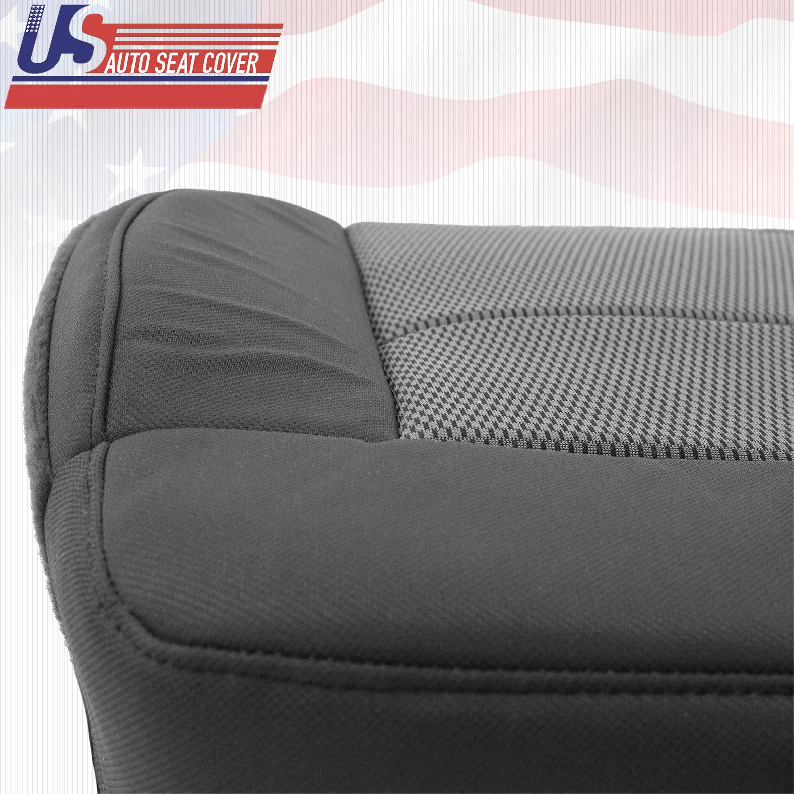 2004 - 2006 Ford F150 Front Driver Bottom Replacement Cloth Seat Cover Dark Gray