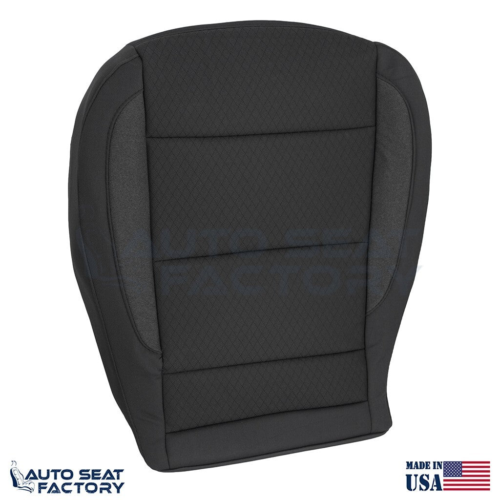 2019 -2023 GMC Sierra Driver & Passenger Bottom Black Cloth Seat Covers (Square)