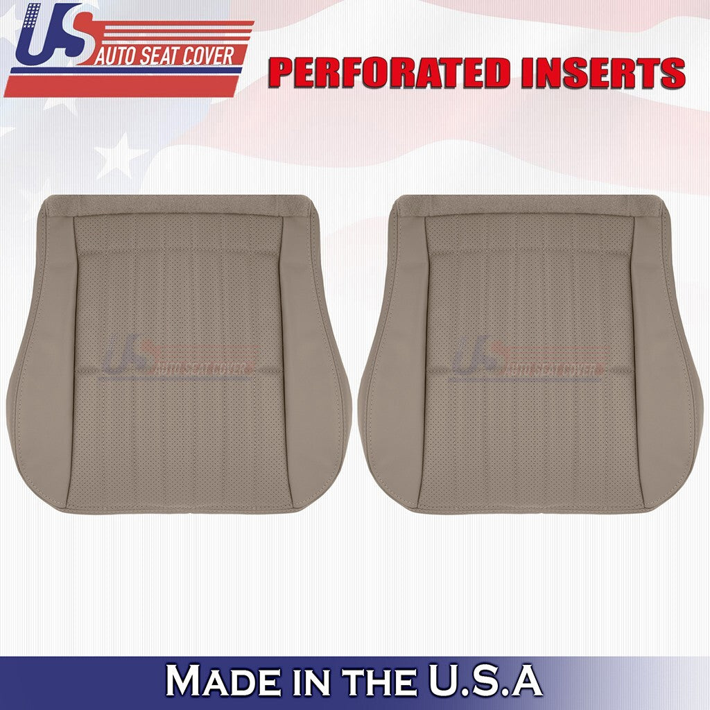 1997 to 2002 For Chevy Camaro Driver & Passenger Bottoms-Tops Leather Cover Tan