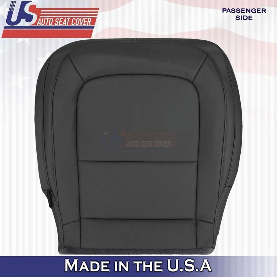 2015 to 2022 For Chevy Colorado Passenger Top &Bottom Leather Seat Cover Black