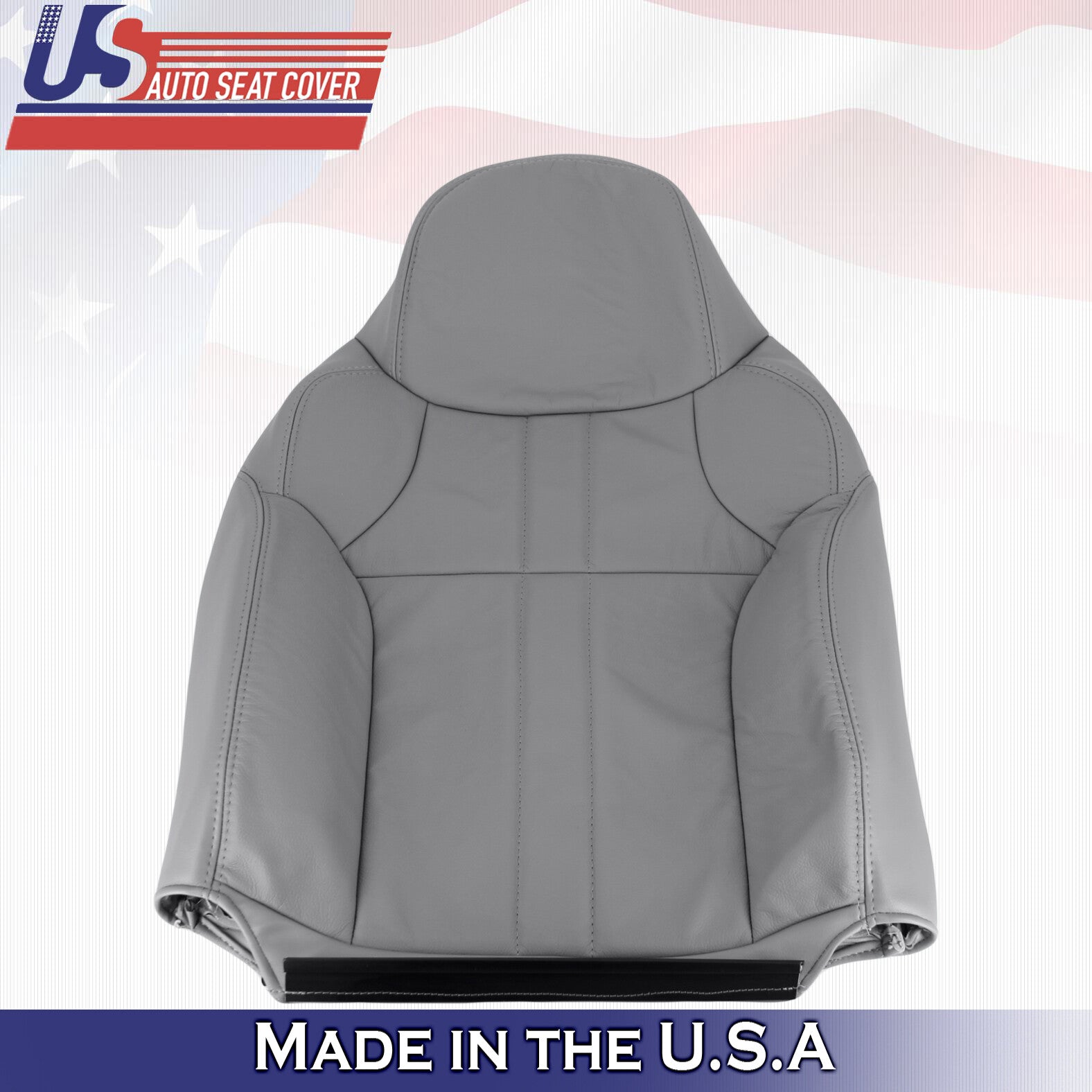 2000 For Ford Excursion XLT Driver Top Bottom & Armrest Leather Seat Covers Gray
