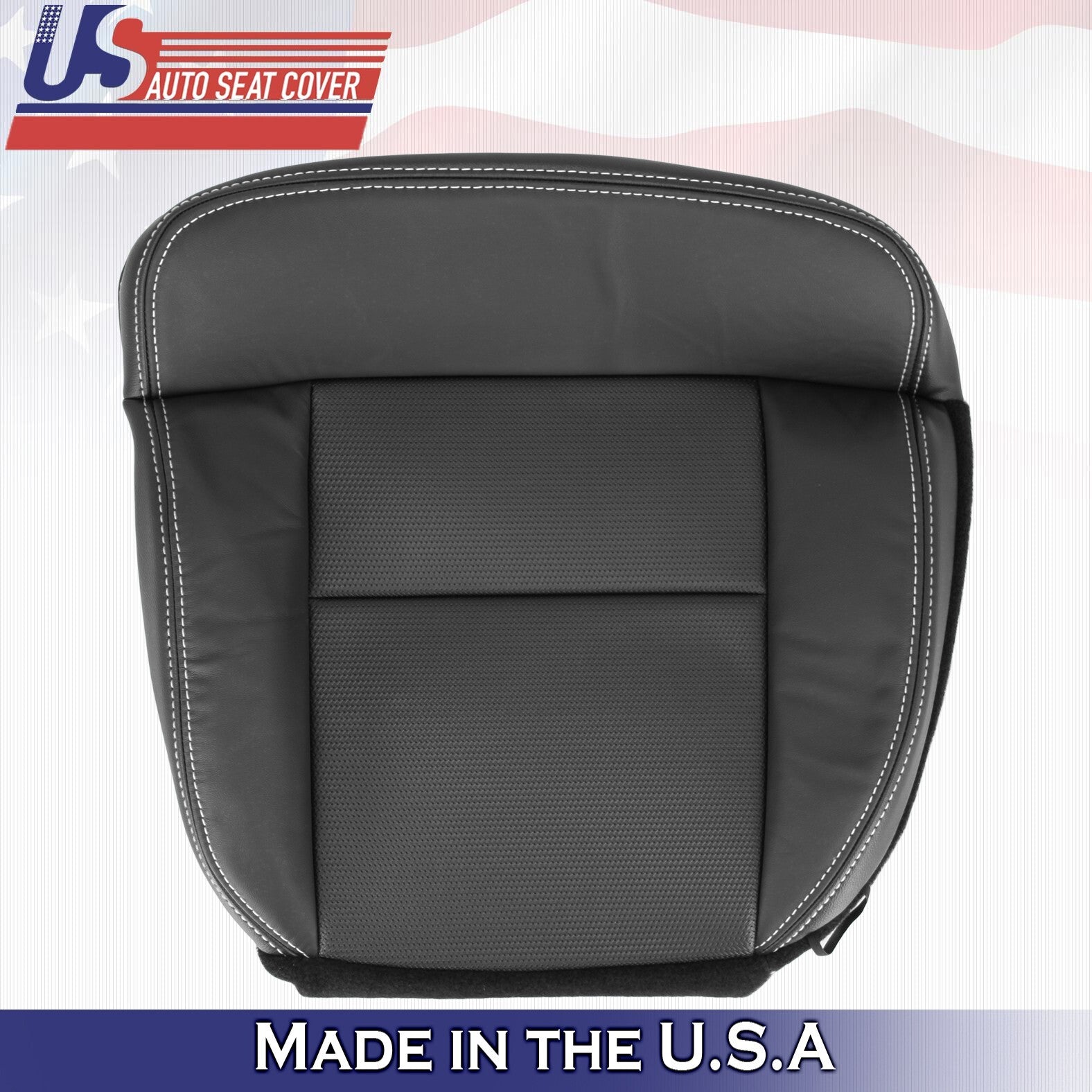 2004 to 2008 Fits Ford F150 SPORT Front Driver Passenger Set Leather Cover Black