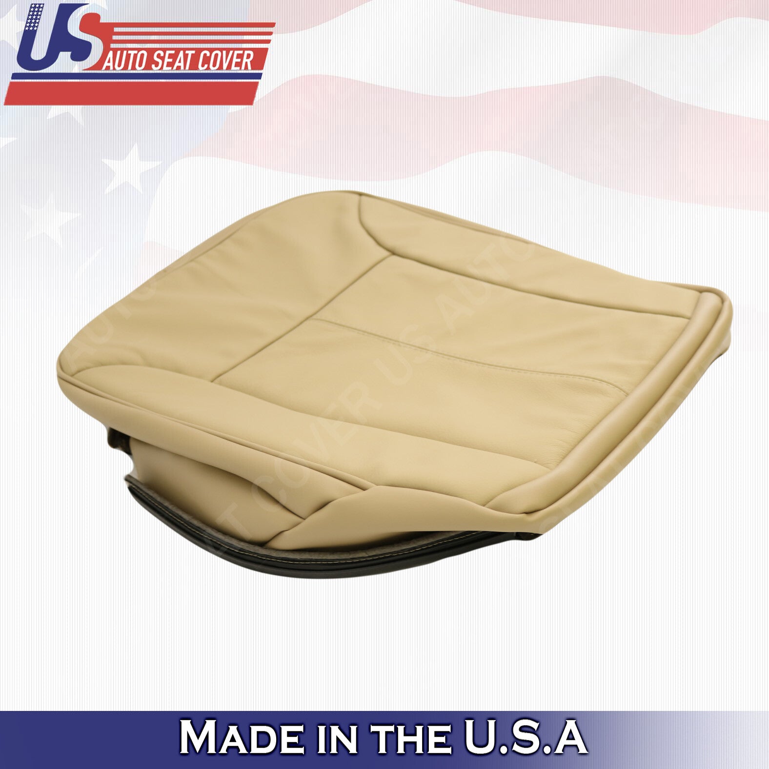 2010 2011 2012 Fits Mercedes Benz GL Passenger Bottom Leather Seat Cover Tan