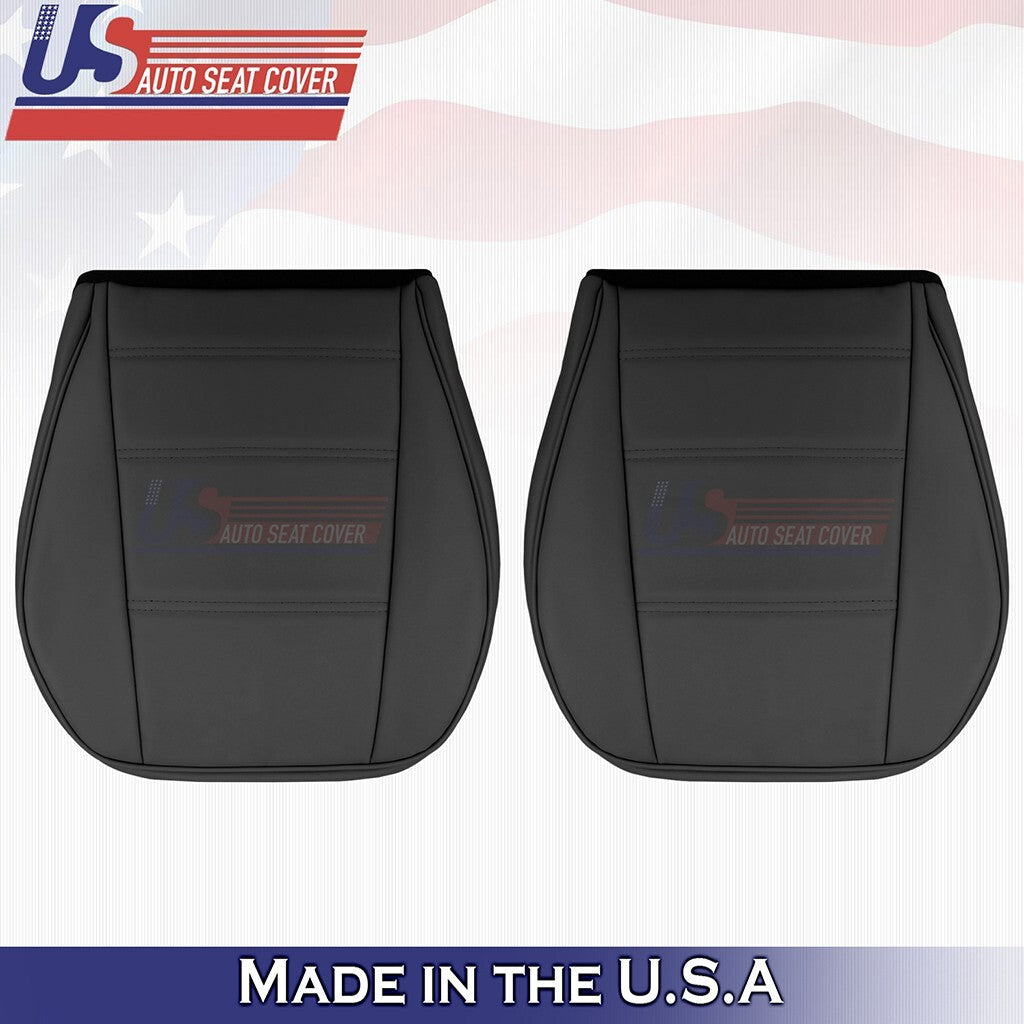 1999 to 2003 For Ford Mustang V6 Driver & Passenger Bottom Leather Covers Black