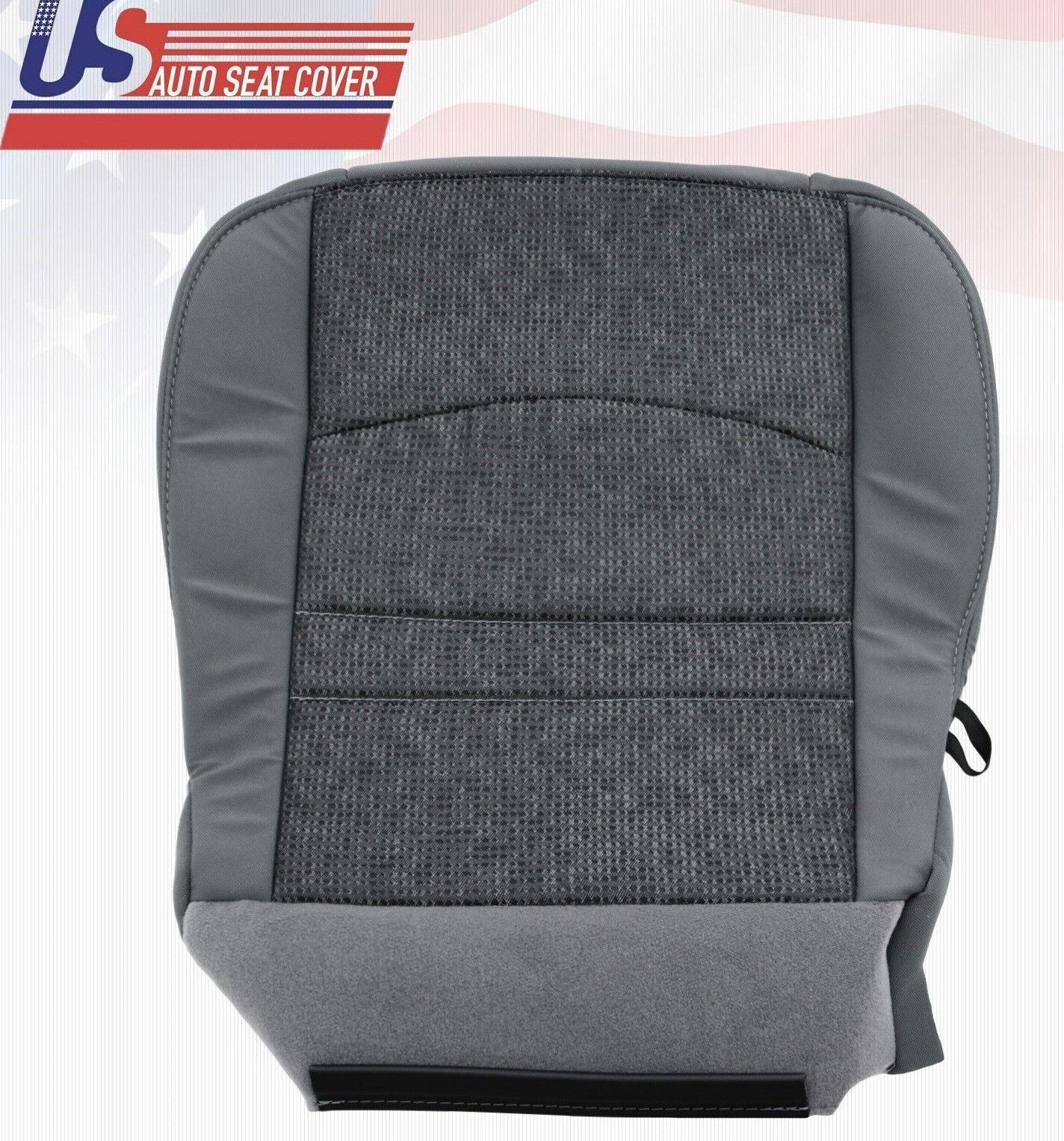 2017 2018 For Dodge Ram 5500 SLT Driver Passenger Bottom Cloth Seat Covers Gray