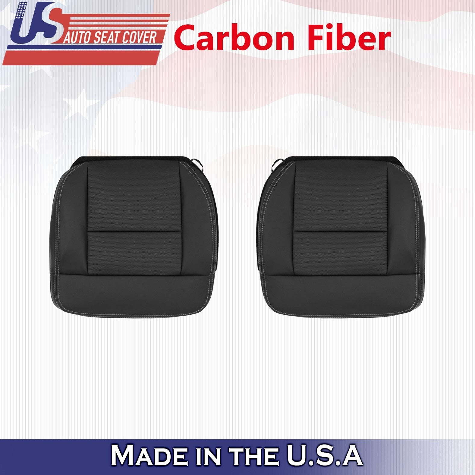 2004 to 2008 Fits Ford F150 Driver & Passenger Bottom Leather Seat Covers Black