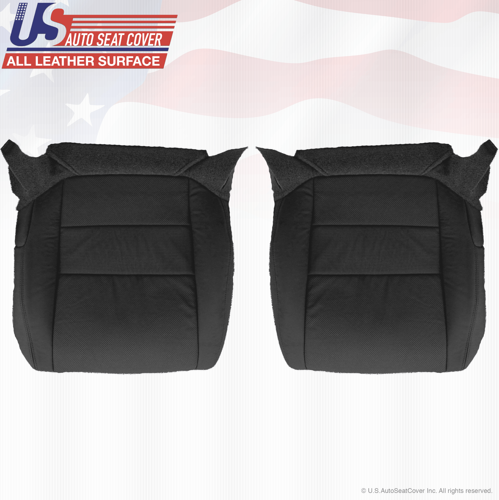 Fits 06 07 Acura TL Driver-Passenger Bottom Replacement Perforated Leather Black