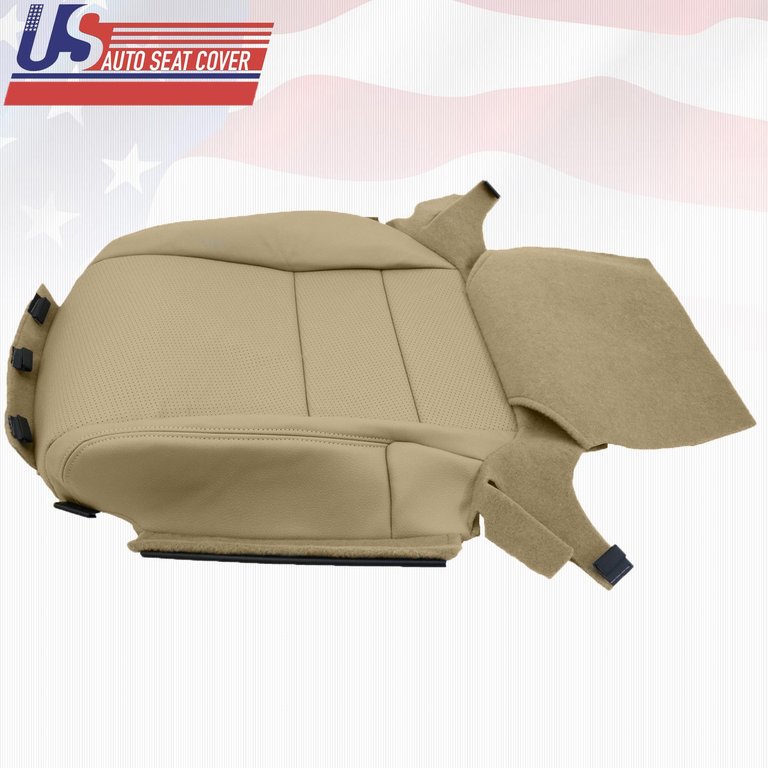 For 07 08 Acura TL Passenger Bottom Replacement Seat Cover Perforated LeatherTAN