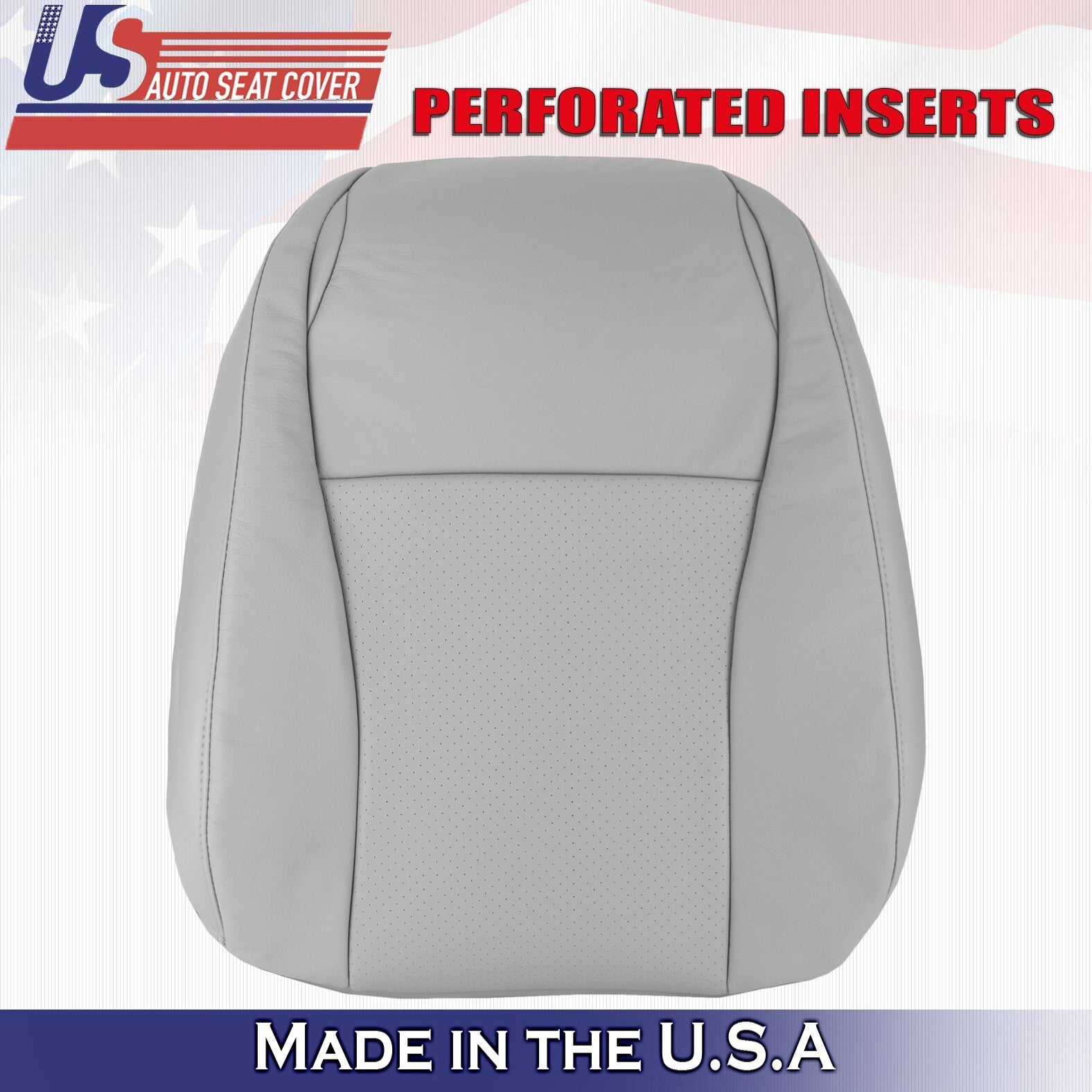 2004 2005 For Toyota Highlander Passenger Top & Bottom Perf Leather Covers Gray