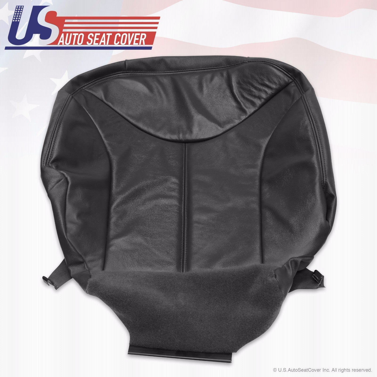 2001 GMC Sierra 2500 2500HD Passenger Side Bottom Leather Seat Cover Dark Gray