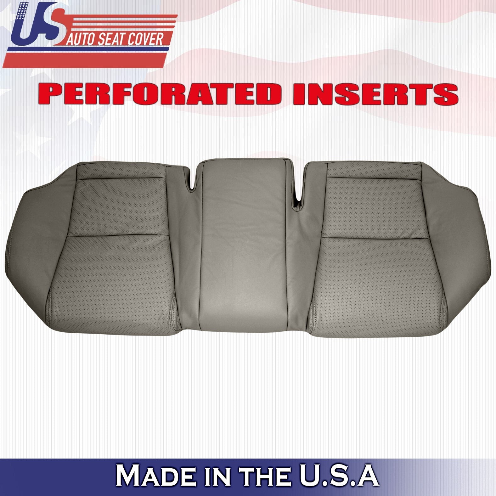 2010 For Lexus GS300 GS350 2nd Row Top & Bottom Perforated Leather Covers Gray