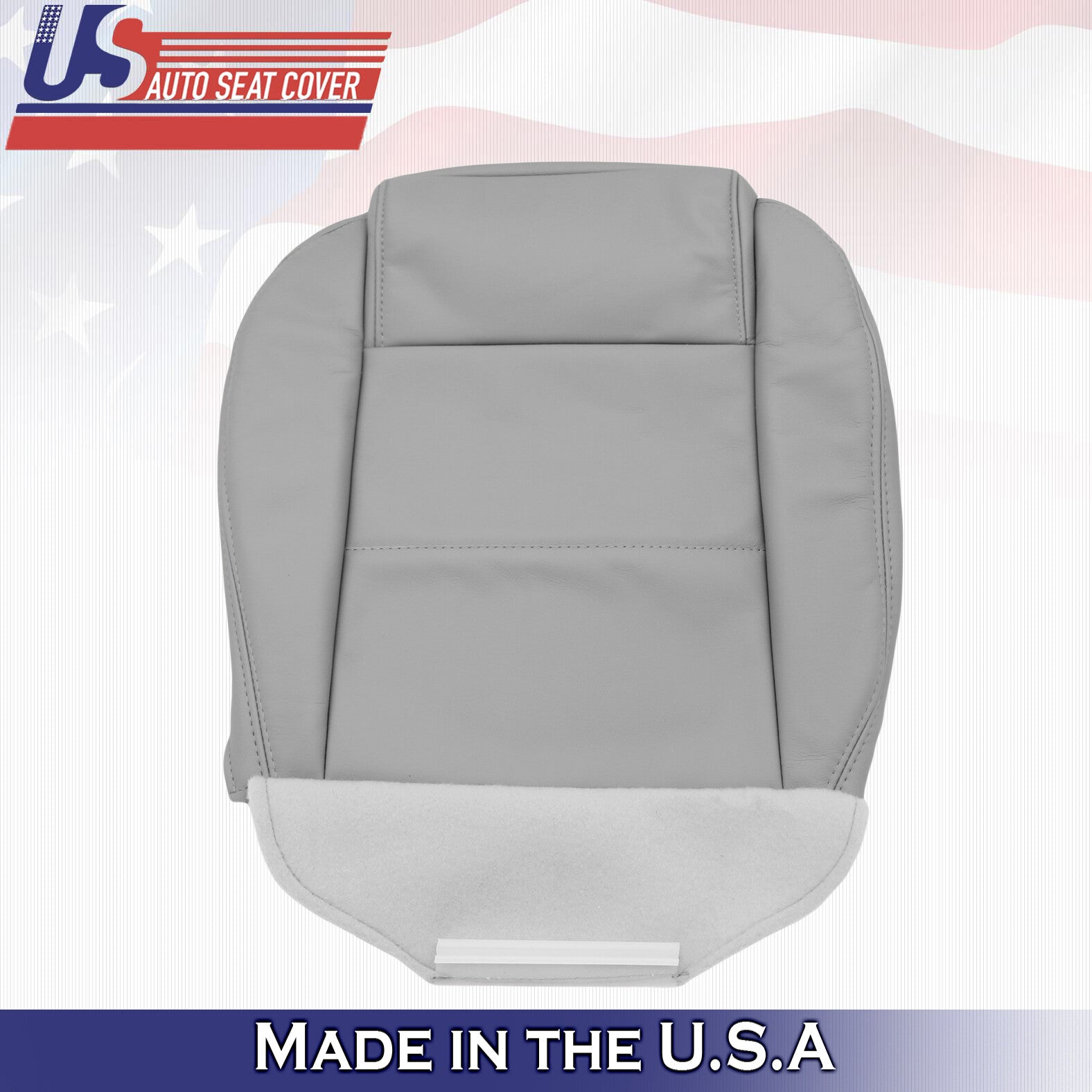 2005 to 2009 For Ford Mustang V6 Driver & Passenger Bottom Leather Covers Gray