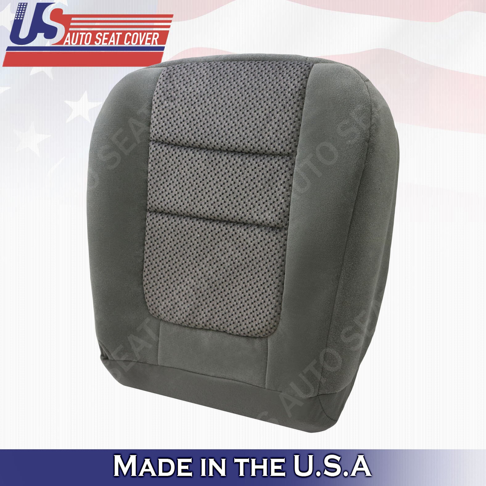 2001 Ford F-250 F-350 F-450 XLT Front Passenger Bottom Cloth Seat Cover Gray