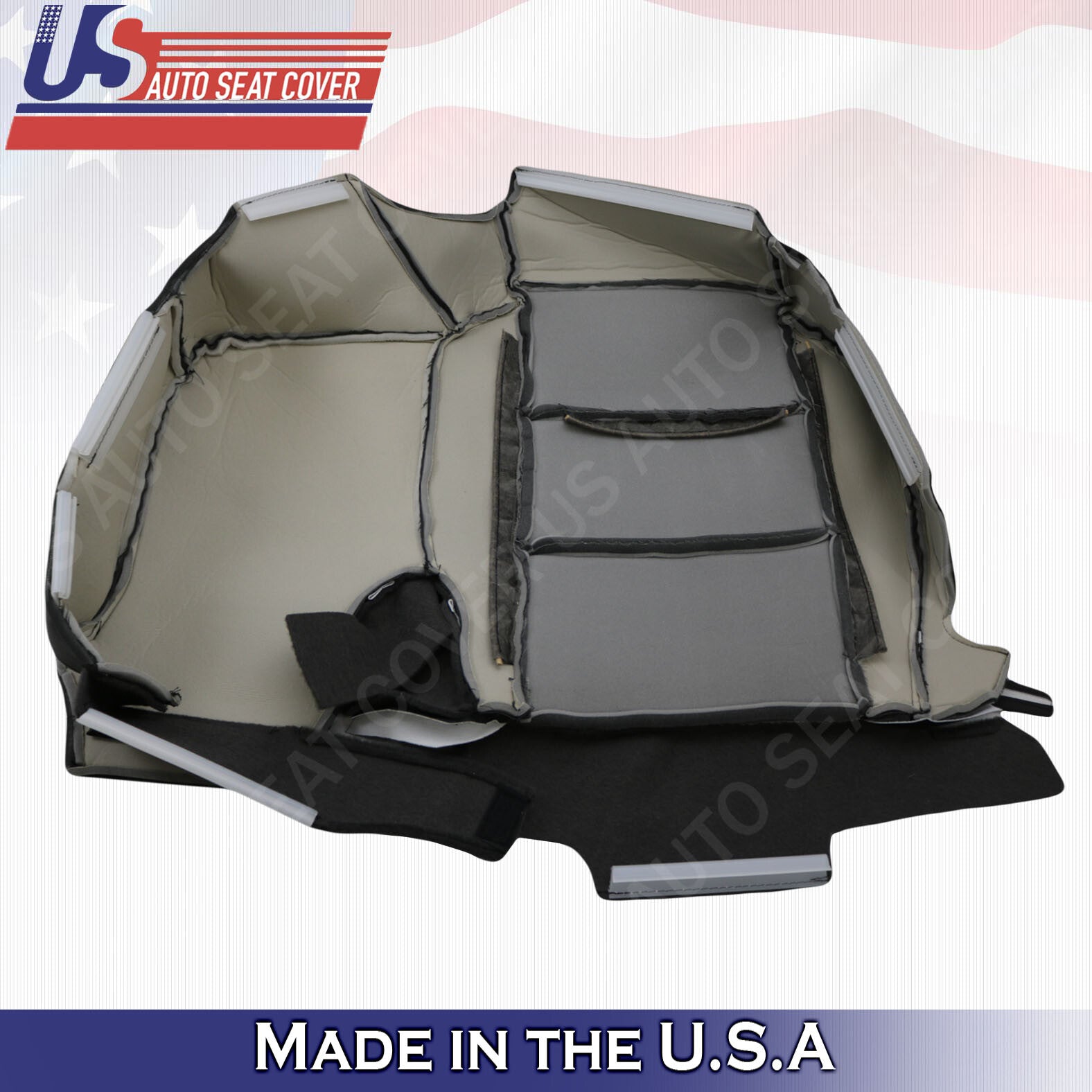 2003 to 2011 Ford Ranger Driver Bottom Bench Cloth Cover 2-tone TAN/BLACK