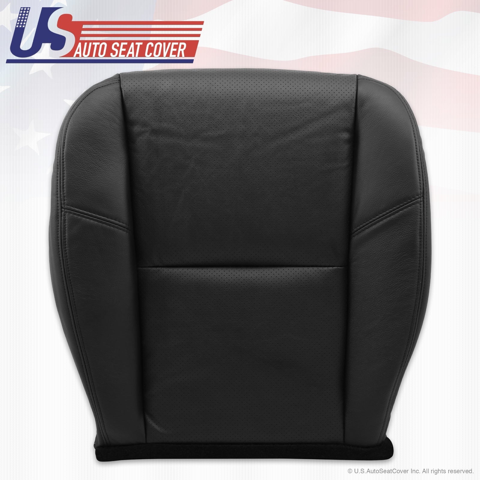 2010 Cadillac Escalade Driver Side Seat Bottom Leather Cover Black Perforaded