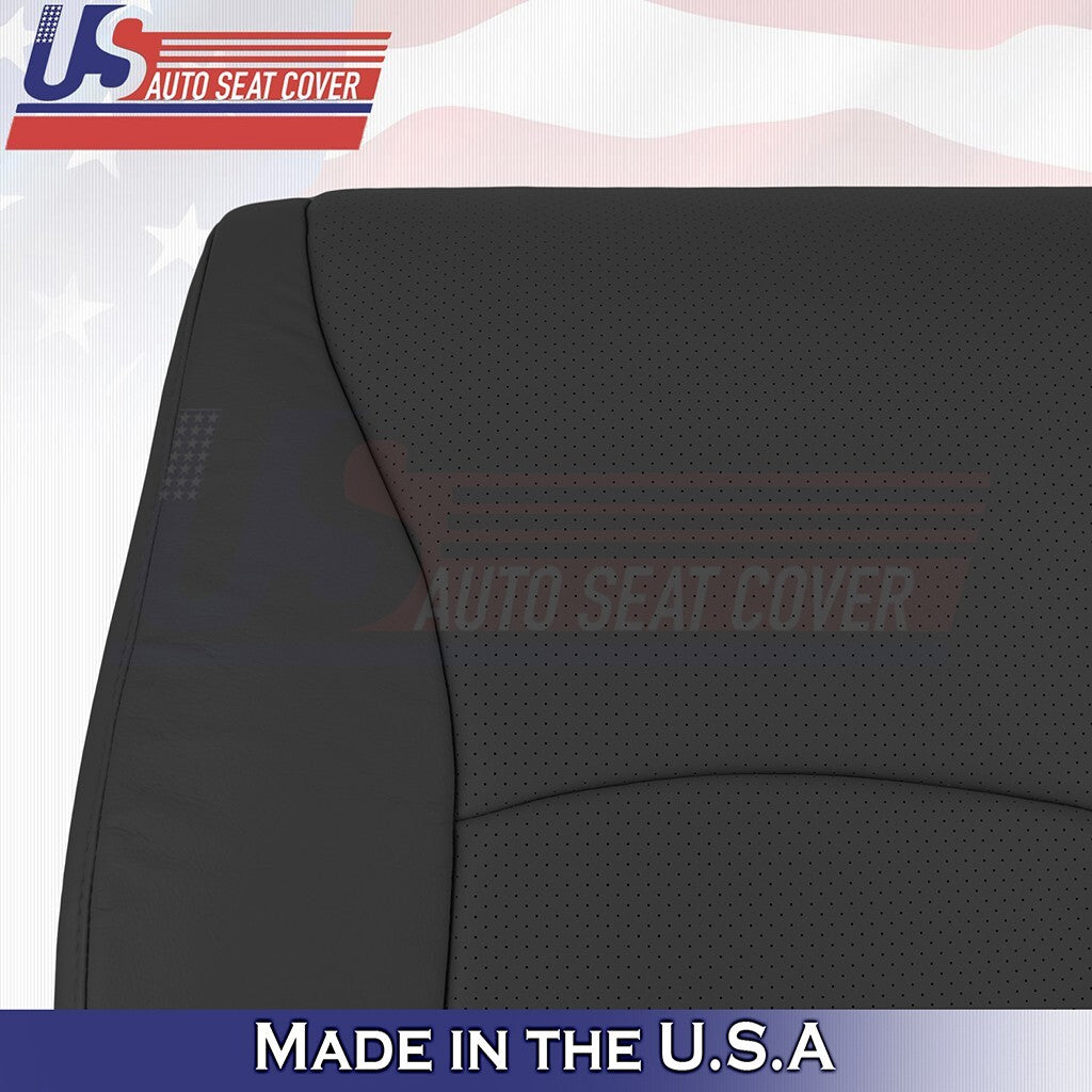 2004 to 2007 Fits Toyota Highlander Driver Top & Bottom Leather Seat Cover Black