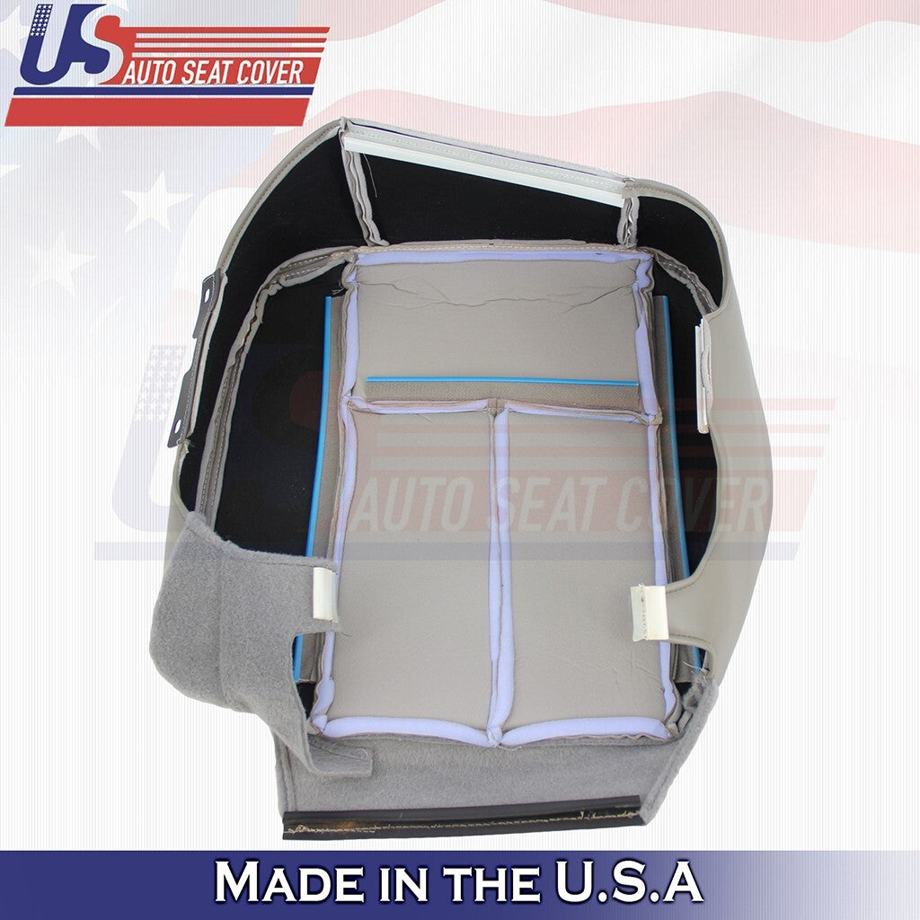 2005 to 2009 FITS GMC Envoy Driver & Passenger Bottoms Leather Cover Light Gray