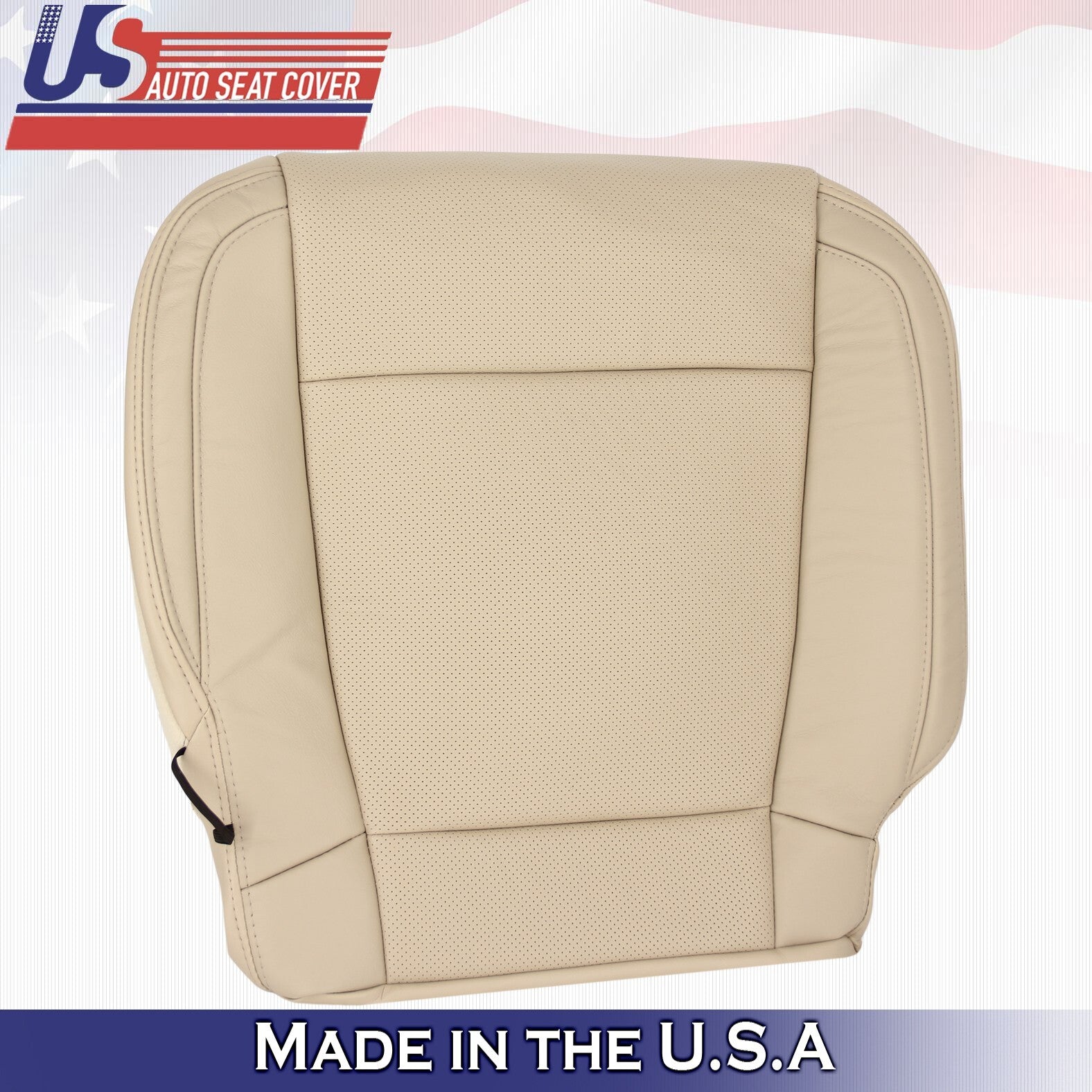 2015 2016 2017 Fits Ford F150 Lariat Driver Bottom Perf Leather Seat Cover Tan