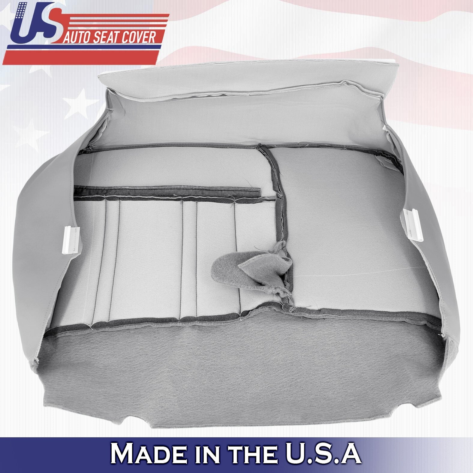 1997 For Ford F150 Lariat XLT Driver & Passenger 2x Bottom Leather Covers Gray