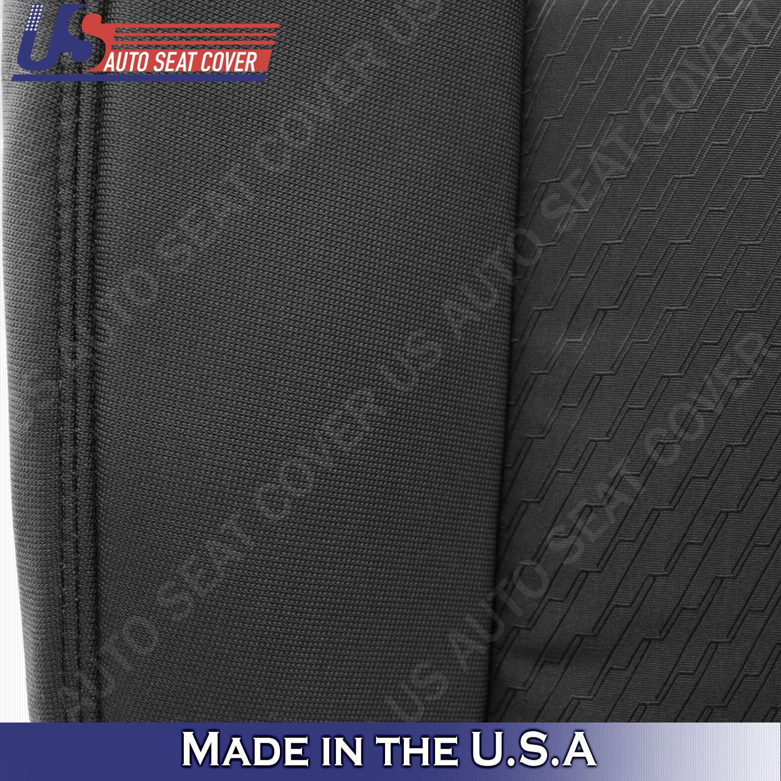 2009 to 2014 For Chevy Silverado Driver & Passenger Tops Cloth Seat Cover Black