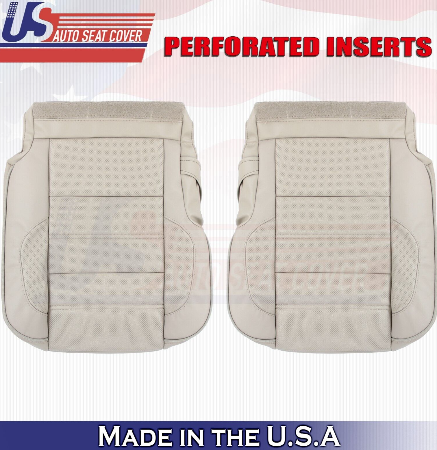 2014 -2019 For GMC Yukon Denali Rear Driver &Passenger Bottom Leather Covers Tan