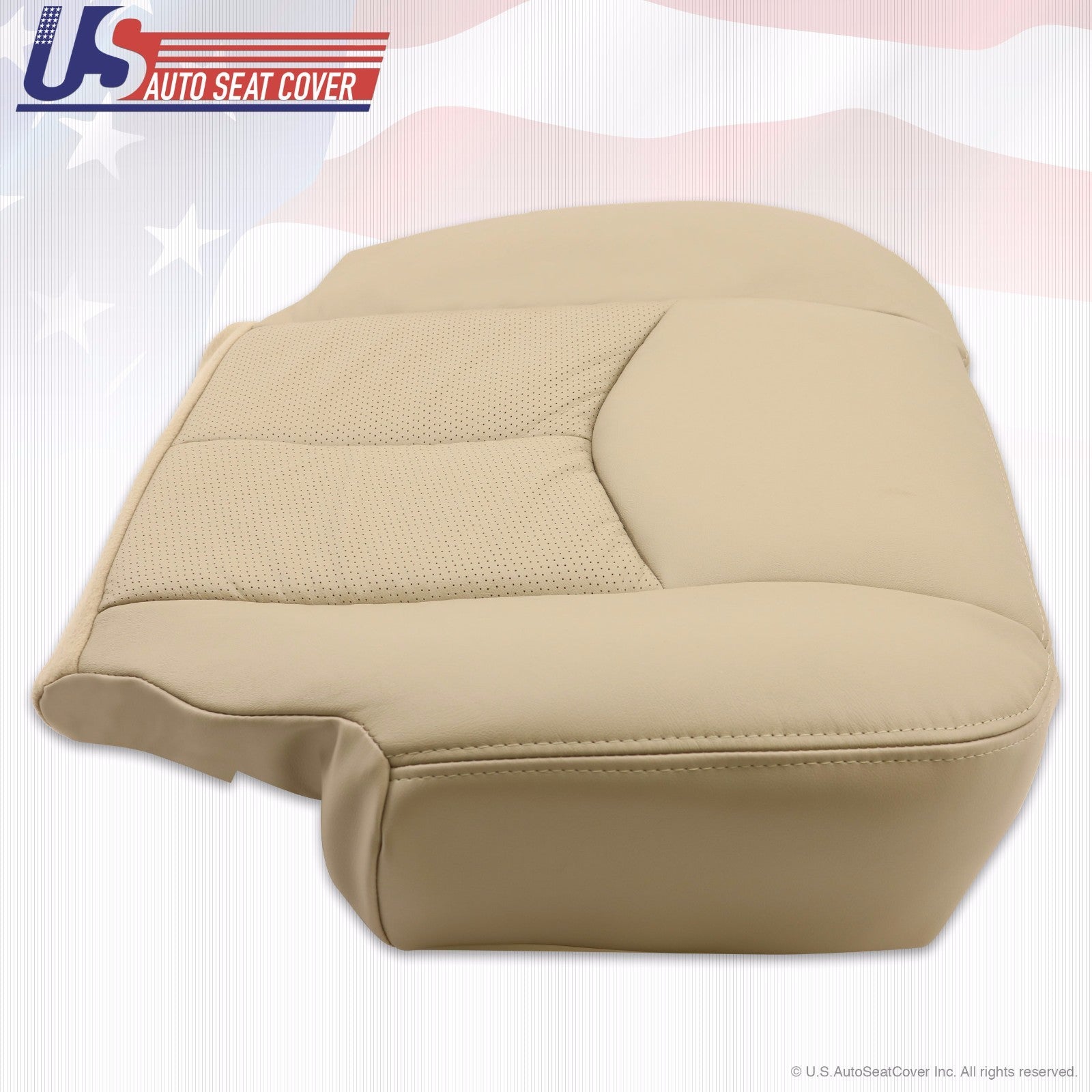 2003-2006 Cadllac Escalade Driver Bottom Leather Seat Cover and Foam Cushion Tan