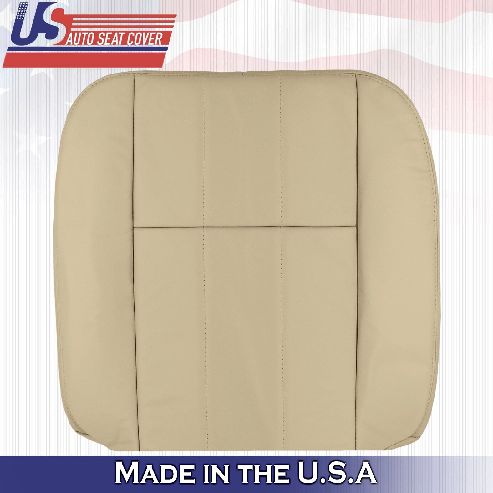 2003 2004 For Mercury Grand Marquis Driver Top & Bottom Leather Seat Covers Tan