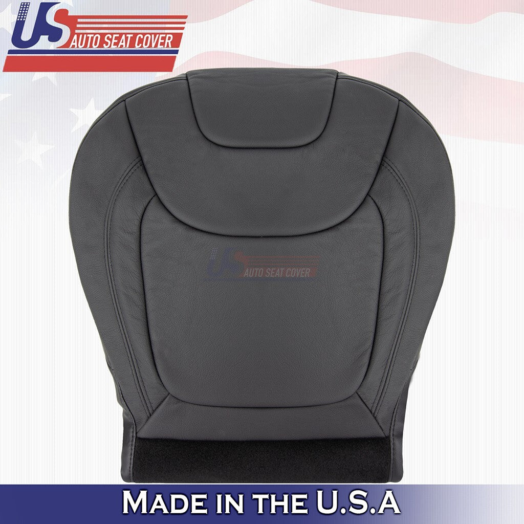2015 to 2023 For Jeep Cherokee Driver Bottom Leather Seat Cover Black