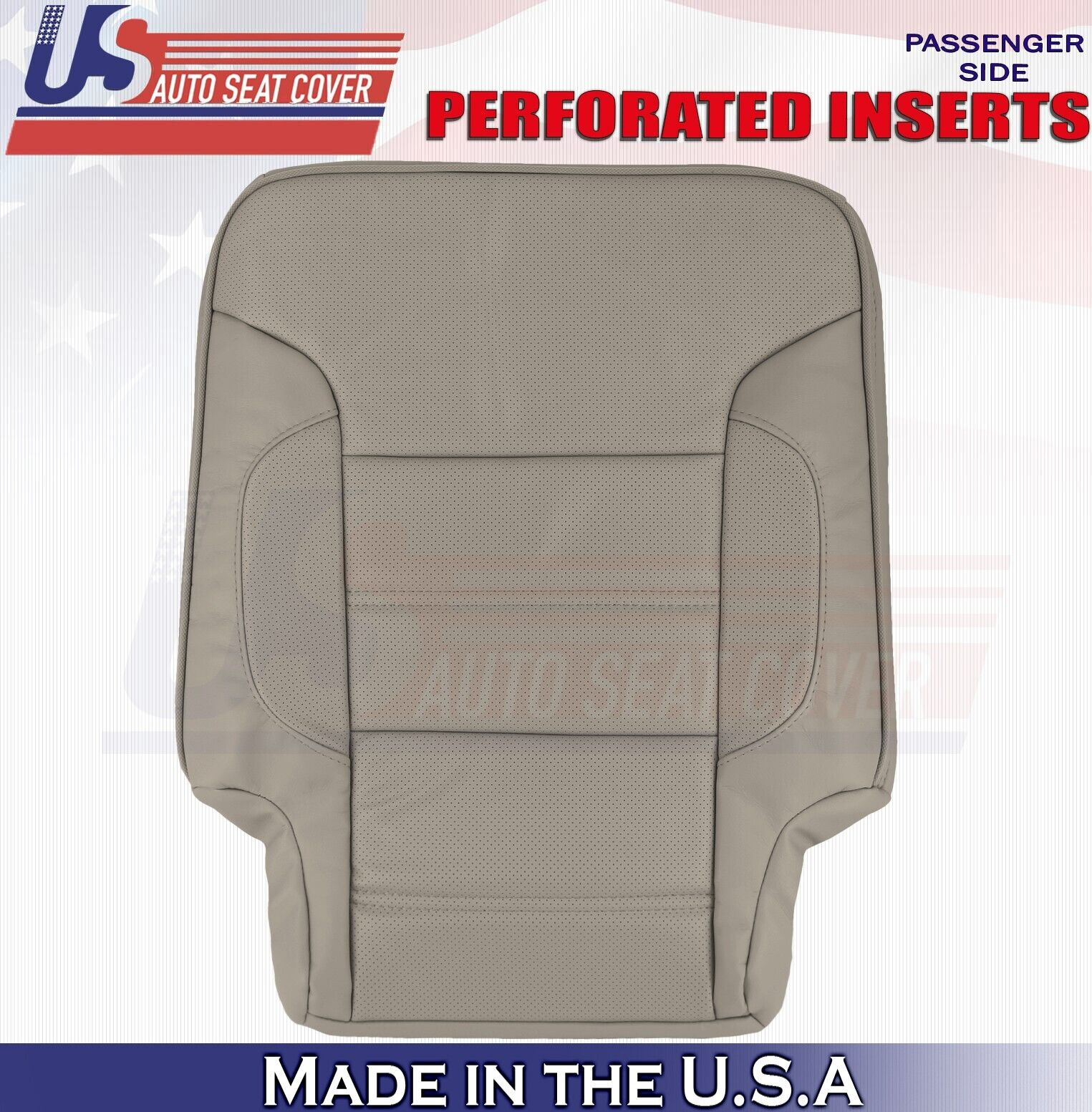 2015 2016 For GMC Yukon Denali 2nd Row Passenger Top Leather Seat Cover Tan