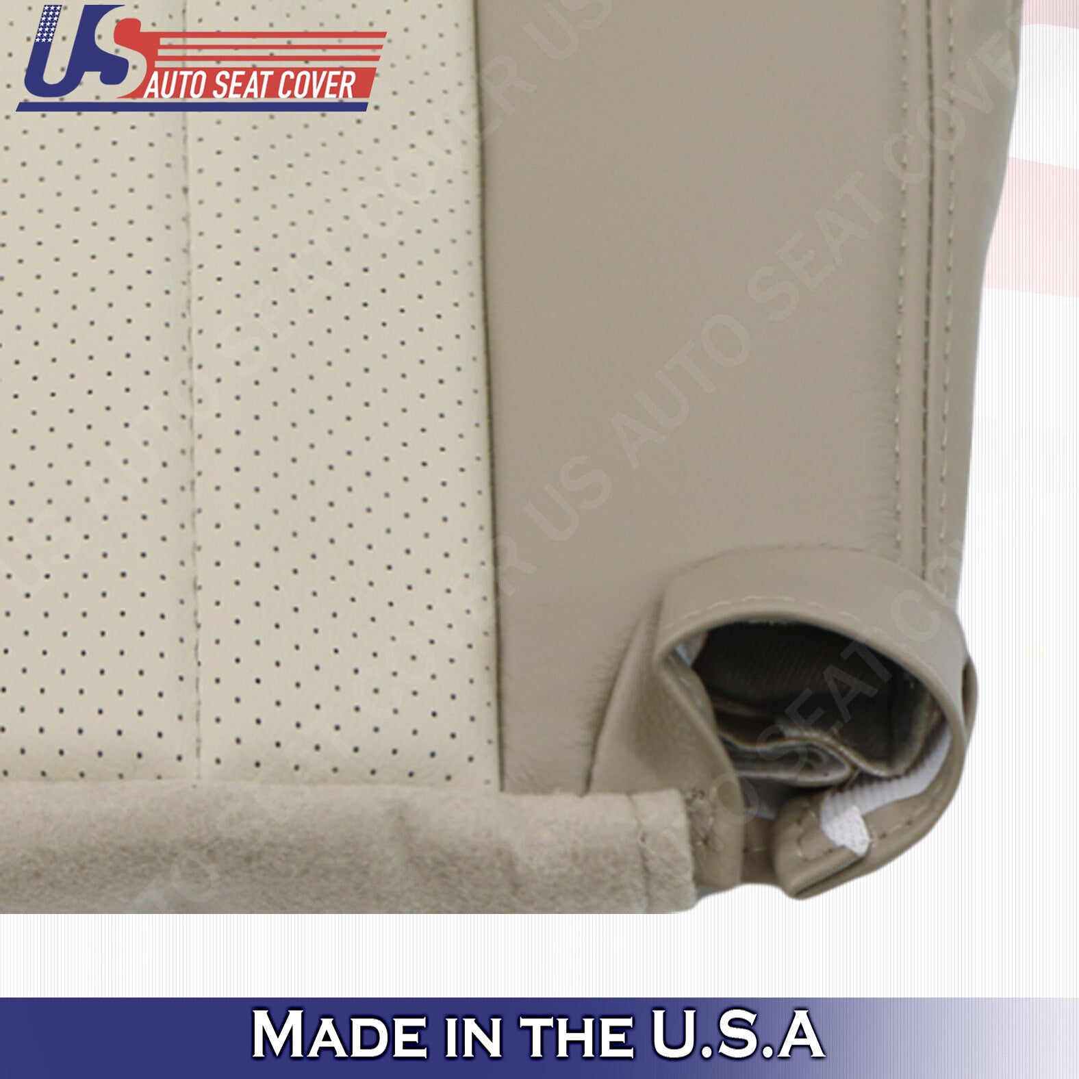 Driver Top Bottom Perforated Leather Seat Tan 2002 to 2005 Mercury Mountaineer