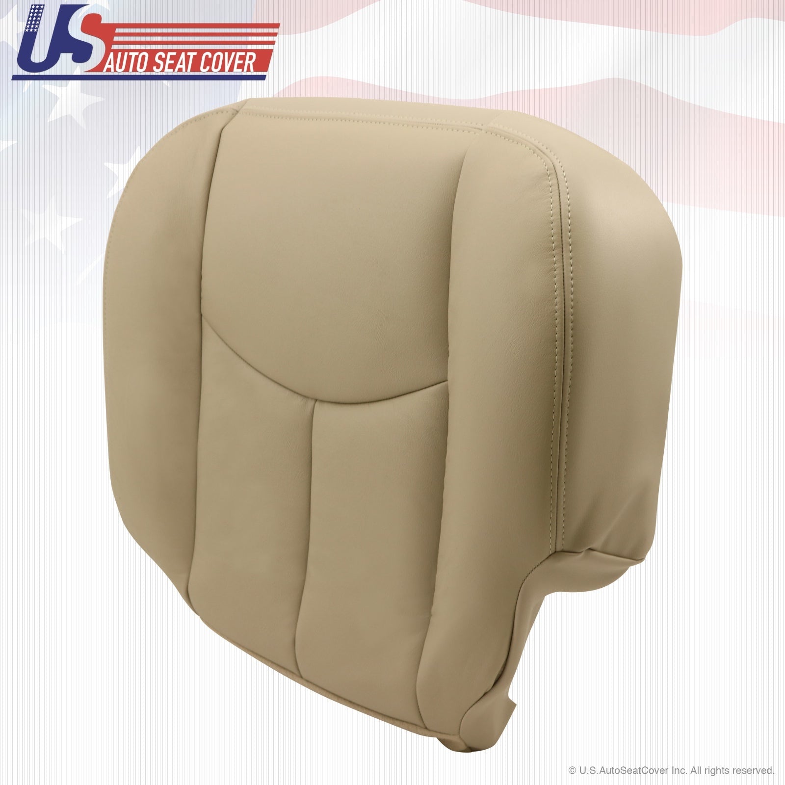 2003 to 2006 Tahoe Suburban Driver Bottom Leather Seat Cover & Foam Shale Tan