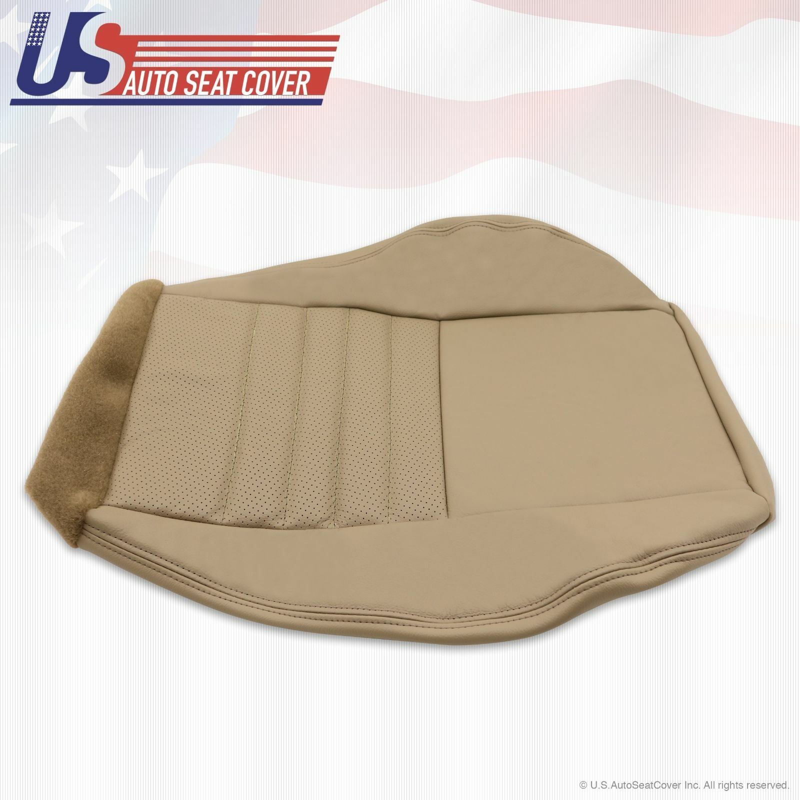 1999 To 2004 Ford Mustang GT Coupe Driver Bottom Leather Seat Cover TAN