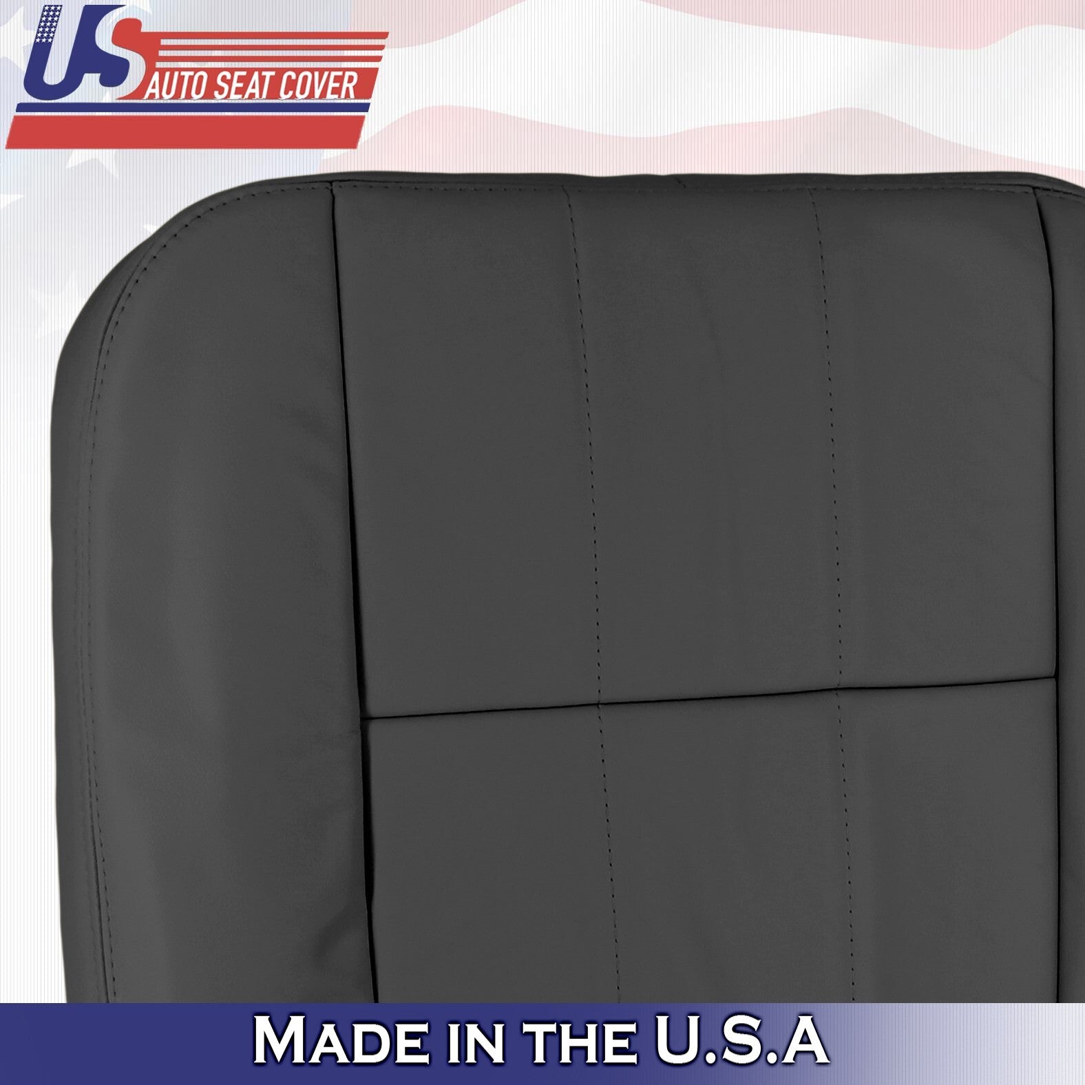 2003 2004 For Mercury Grand Marquis Driver Top & Bottom Leather Seat Covers BLK
