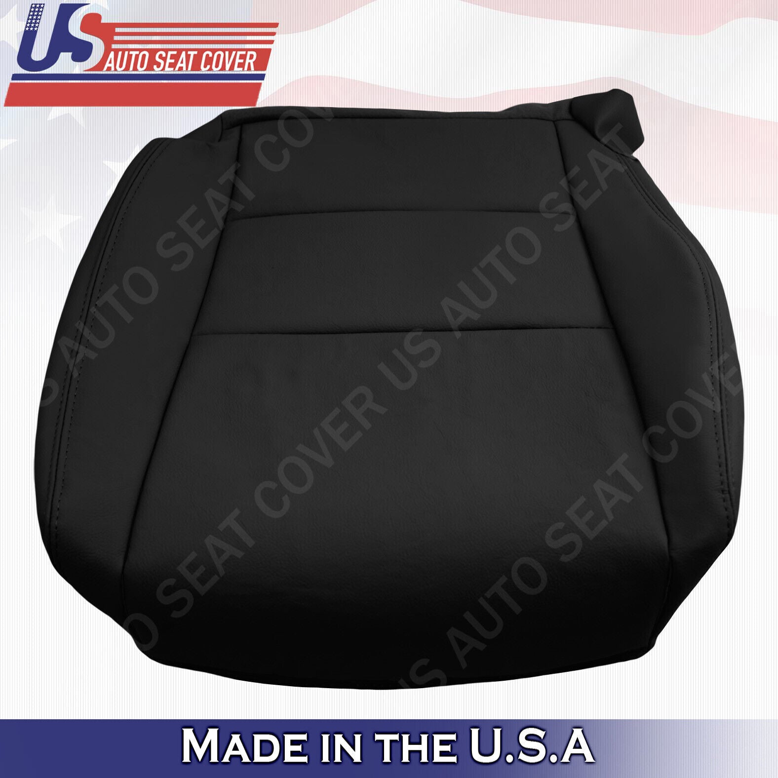 2008 to 2012 For Honda Accord Sedan 2x Top & 2x Bottom Leather Seat Covers Black