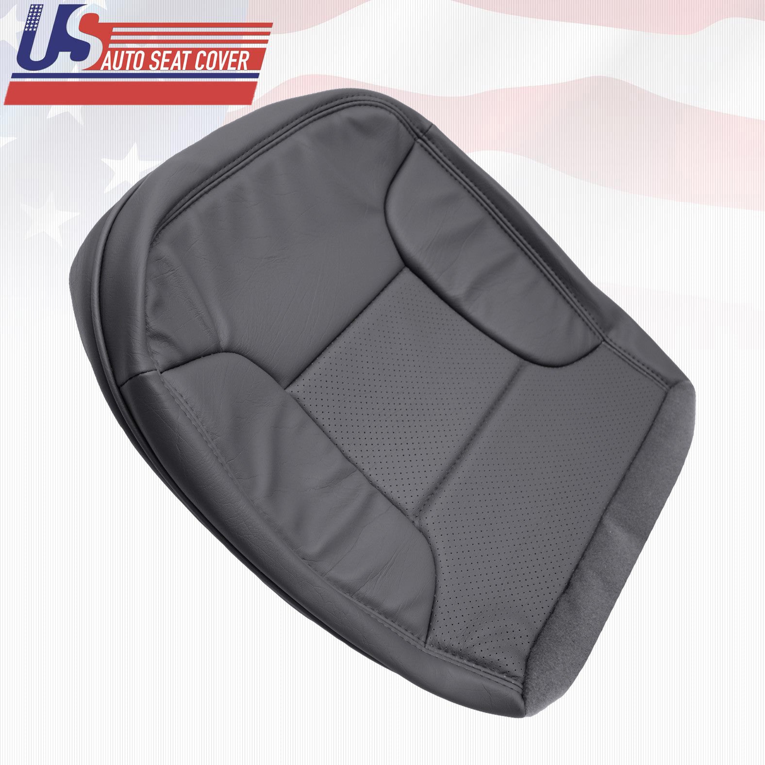 1992 1996 Ford Bronco Base Driver Passenger Bottom Seat Cover Perforated Dk.Gray