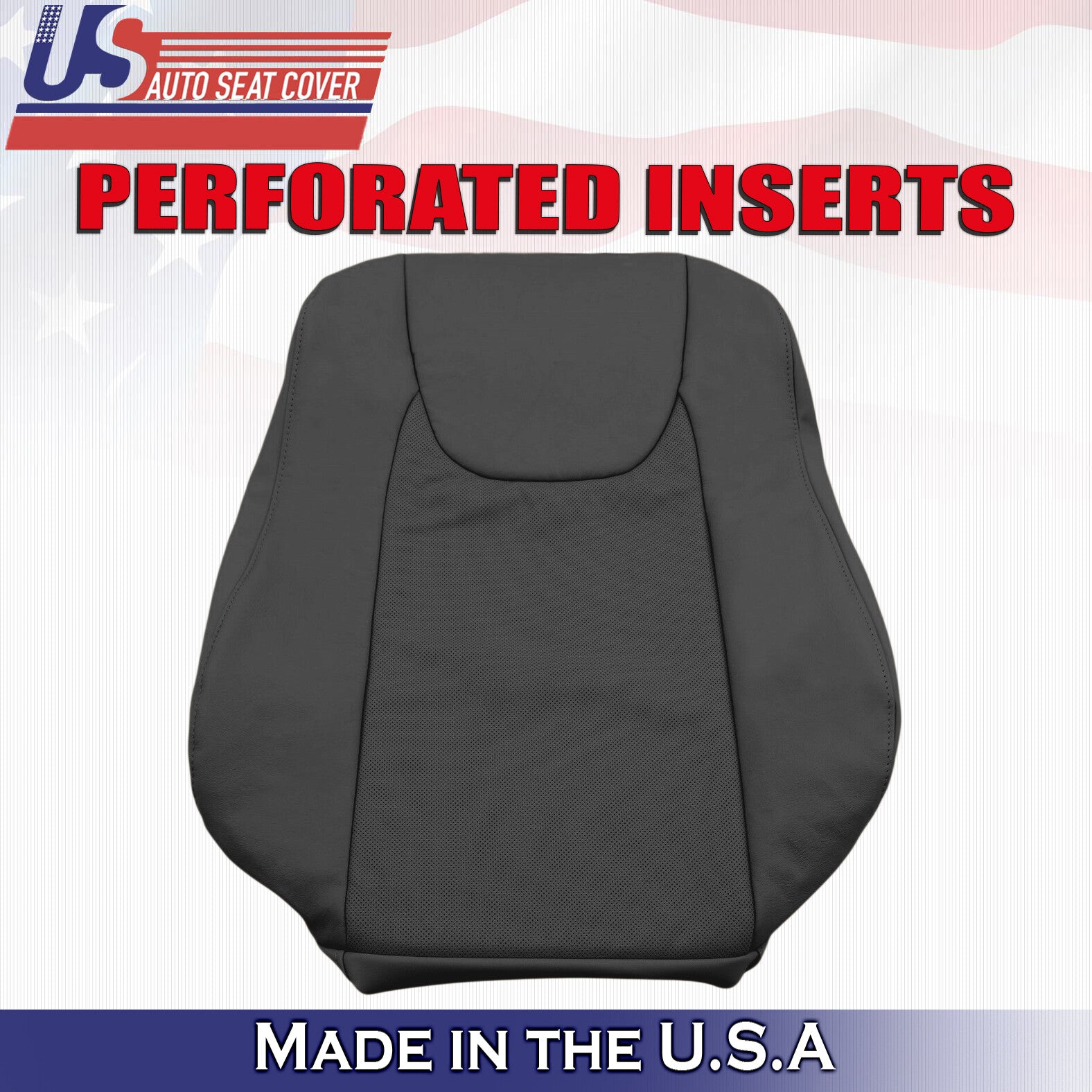 2015 For Lexus RX350 RX450H Driver Top & Bottom Perf Leather Seat Covers Black