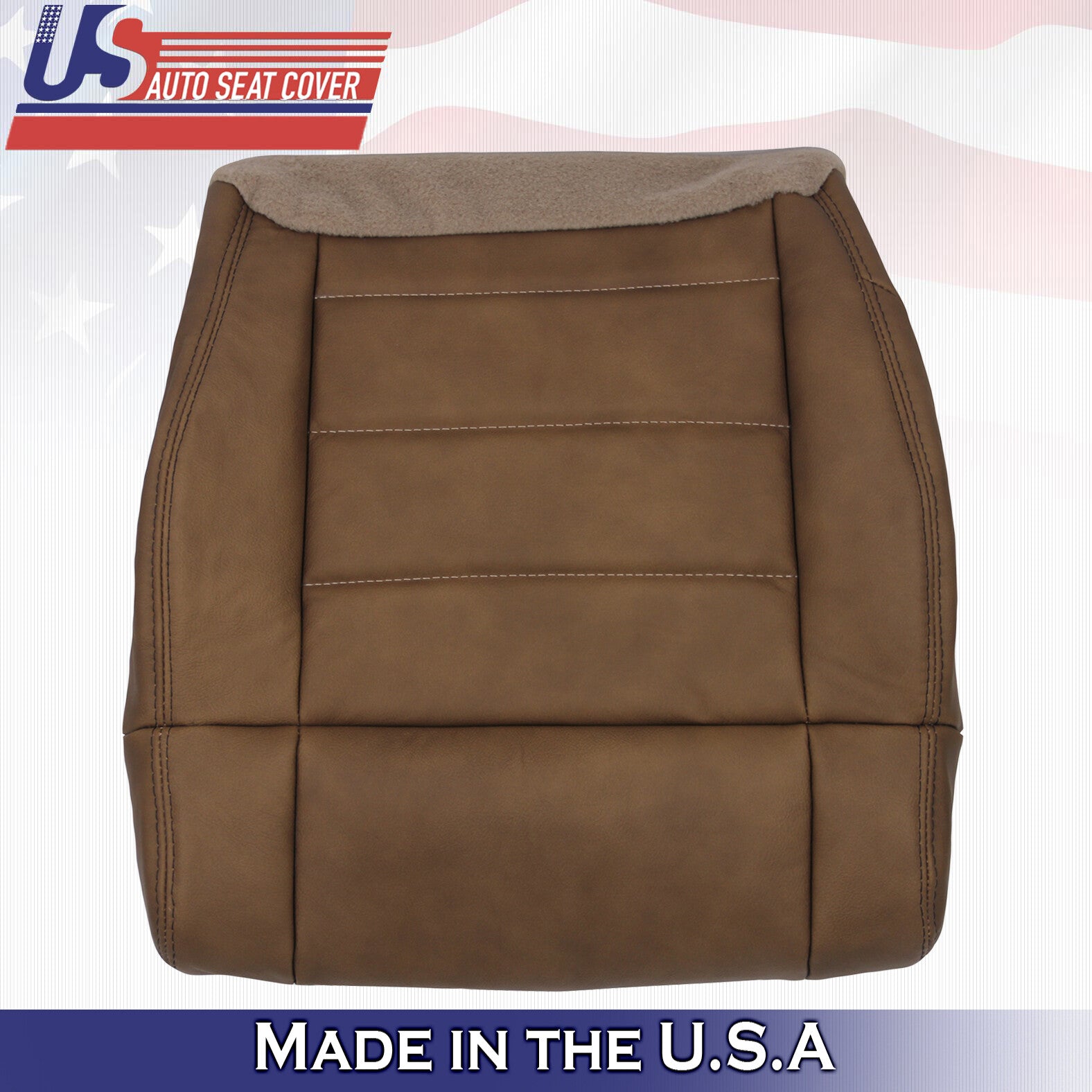 2007 - 2010 Fits for Jeep Wrangler Rubicon Passenger Bottom Leather Cover Dk Tan