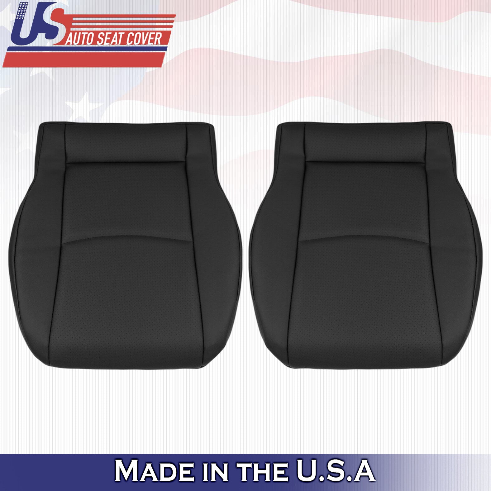 2001 to 2004 For Mercedes Benz Driver & Passenger Bottom Leather Covers in Black
