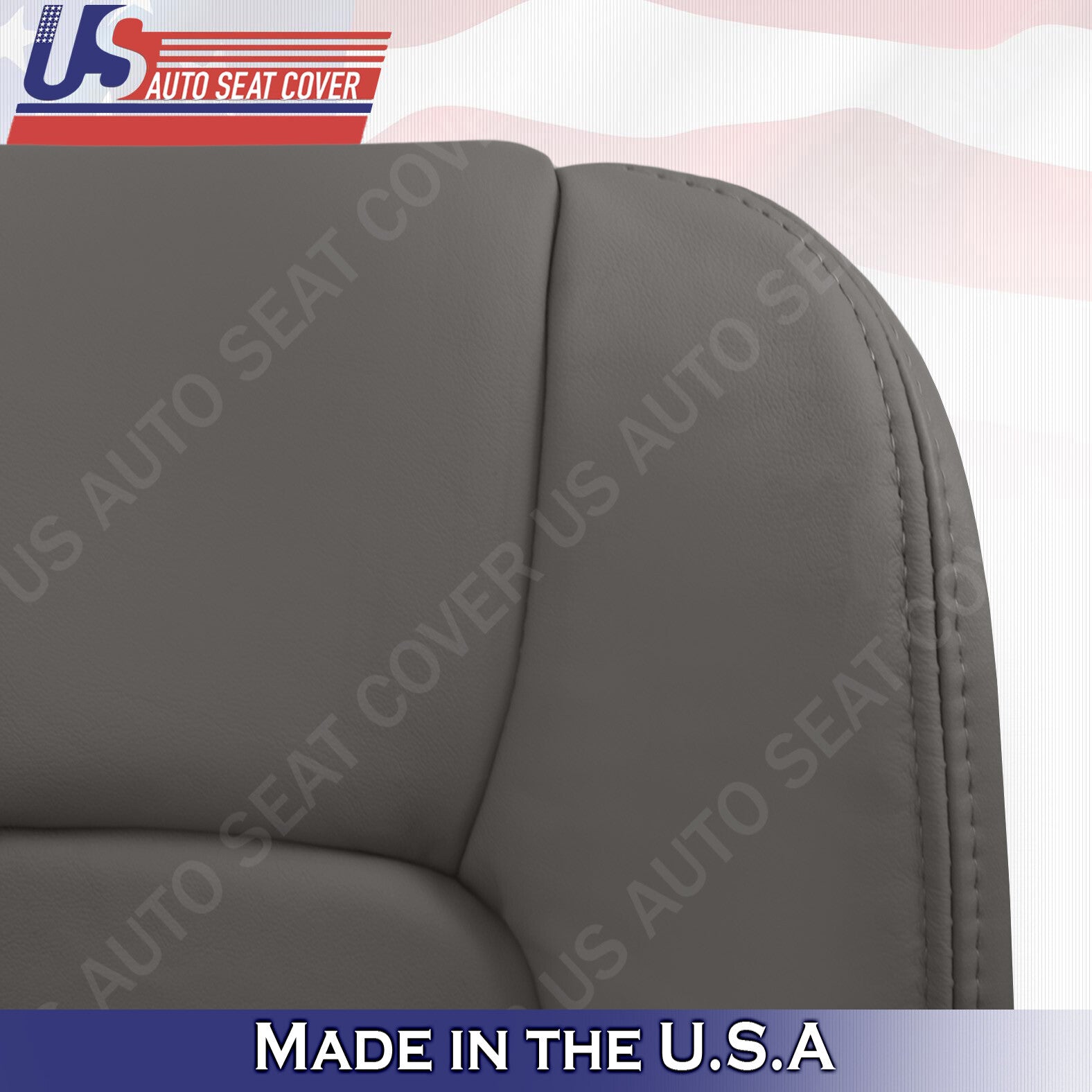 Passenger Side Bottom Leather Seat Cover Color Gray Fit 1998 to 2007 Lexus LX470
