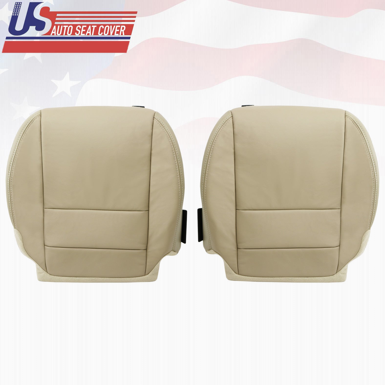 Fits 2007 to 2014 Acura MDX Driver Passenger Leather Seat Cushion Cover in TAN