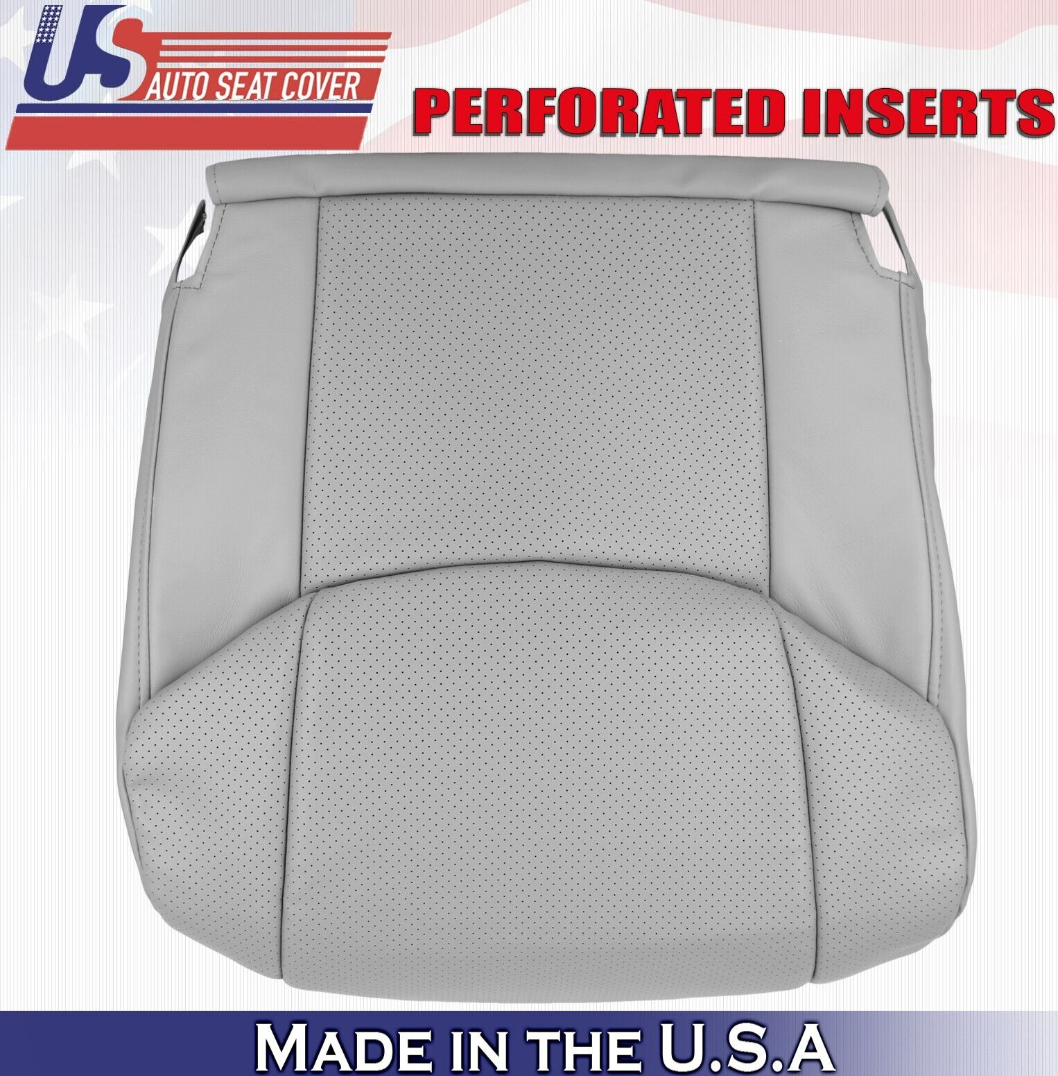 2007 2008 For Toyota Avalon Driver Bottom Perforated Leather Seat Cover Gray