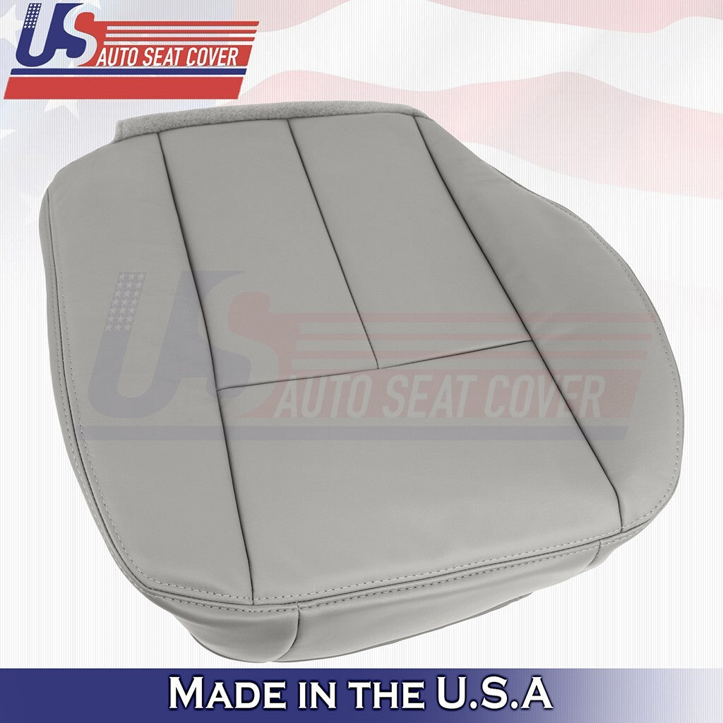 2005 to 2009 FITS GMC Envoy Driver & Passenger Bottoms Leather Cover Light Gray