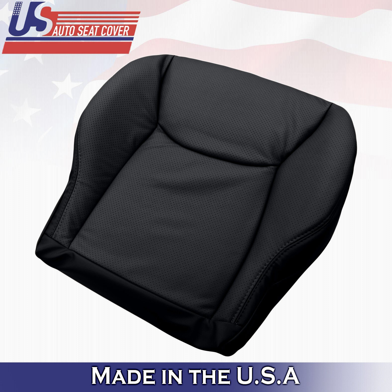 2000 to 2002 for Mercedes Benz S Class Passenger Bottom Leather Seat Cover Black