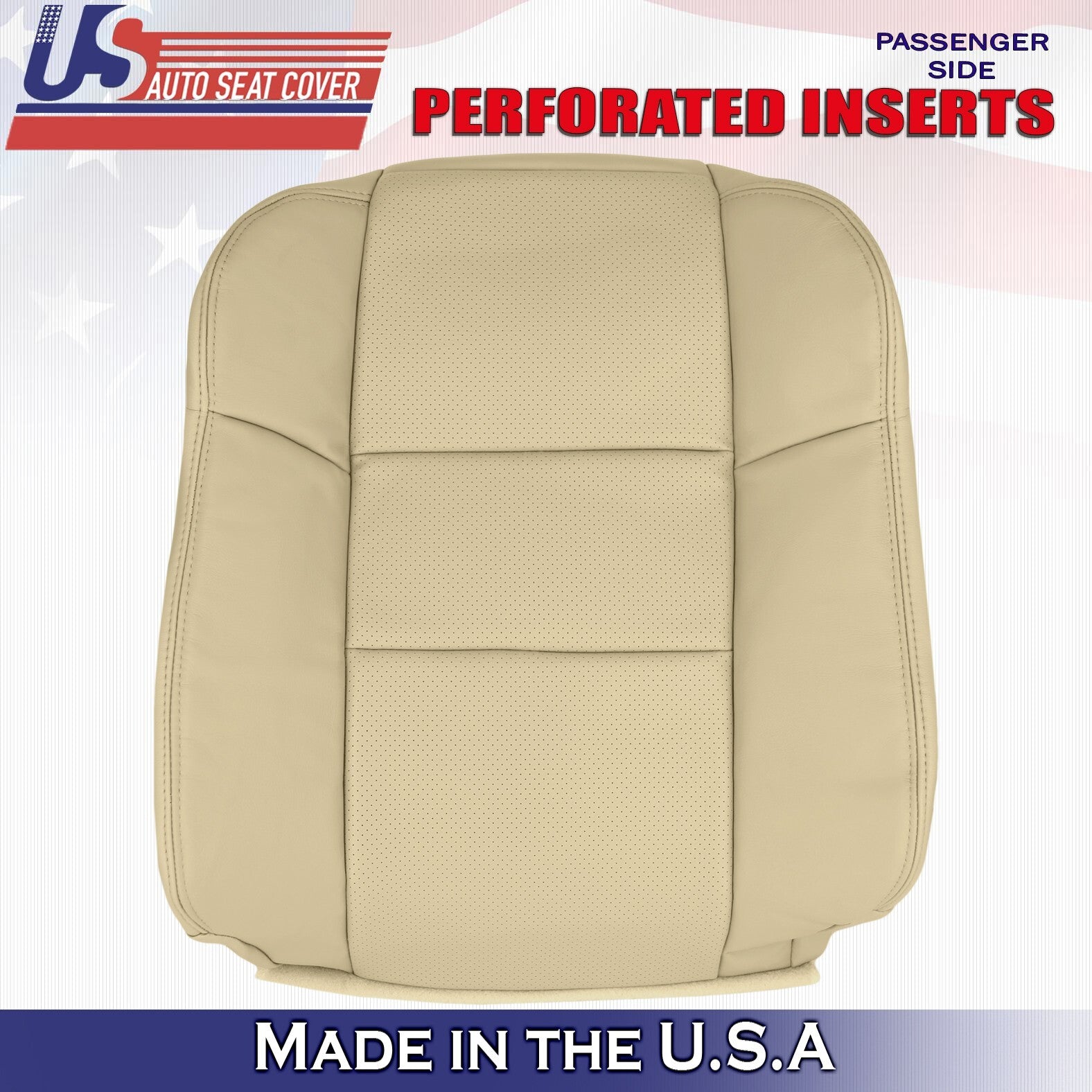2011 2012 For Acura RDX Passenger Top & Bottom Synthetic Perf Leather Covers Tan