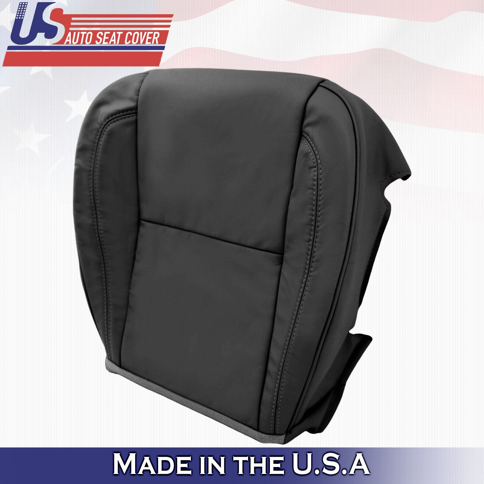 2002 2003 For Lexus GS430 Driver Side Bottom Synthetic Leather Seat Cover Black