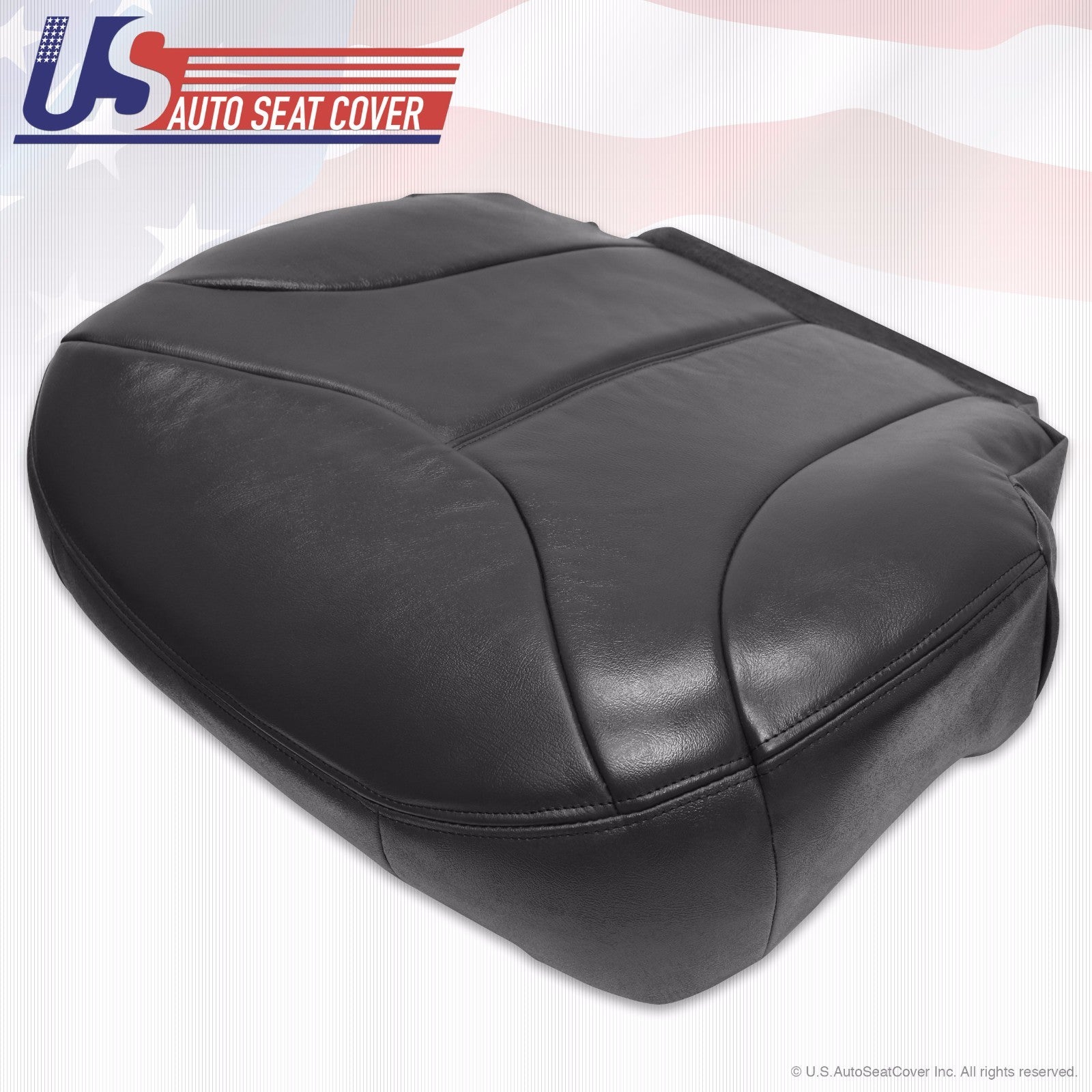 2001 GMC Sierra 2500 2500HD Passenger Side Bottom Leather Seat Cover Dark Gray