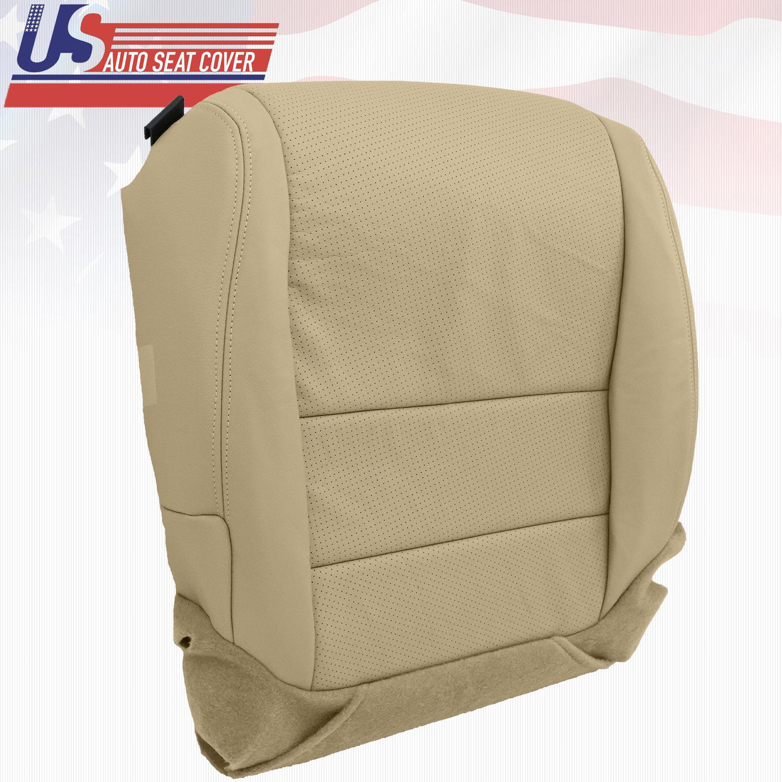 For 07 08 Acura TL Passenger Bottom Replacement Seat Cover Perforated LeatherTAN