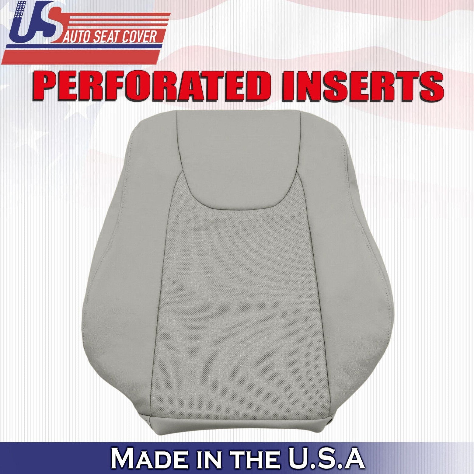 2012 2013 For Lexus RX350 RX450H Driver Top Perforated Leather Seat Cover Gray