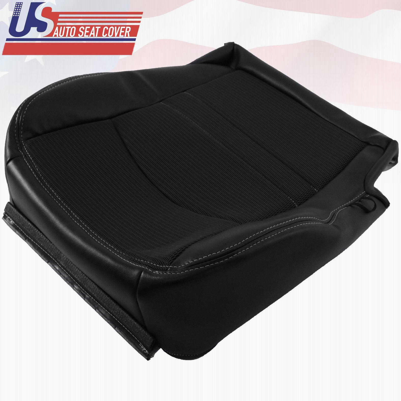 2011 2012 For Dodge Ram Sport Passenger Bottom Cloth/Vinyl Seat Cover Dark Gray